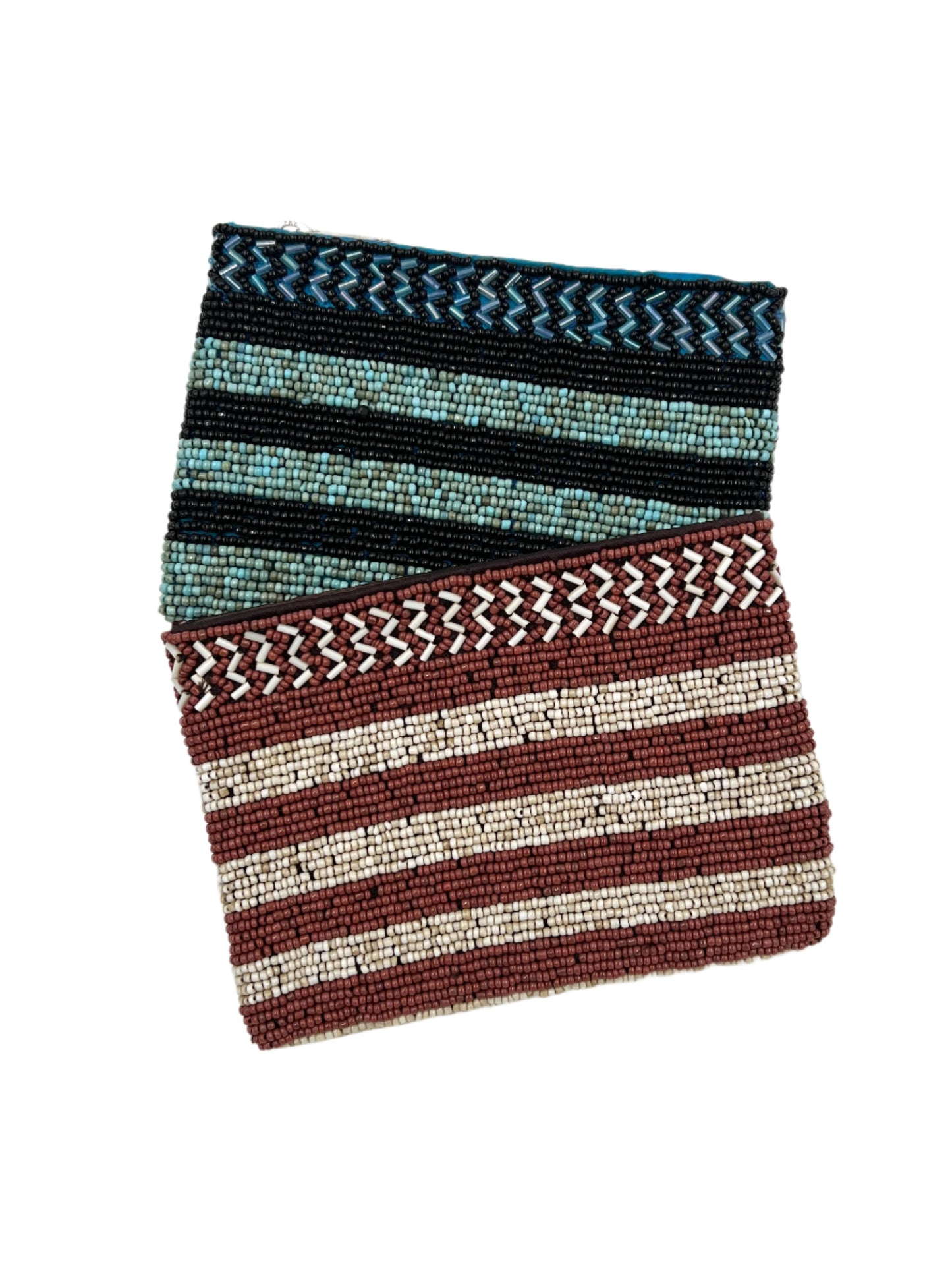 Beaded Striped Coin Purse