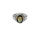 Silver Zultanite Oval Etched Ring