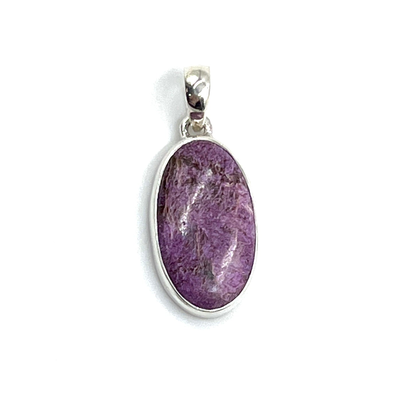 Sterling Silver Purpurite Freeform Pendants