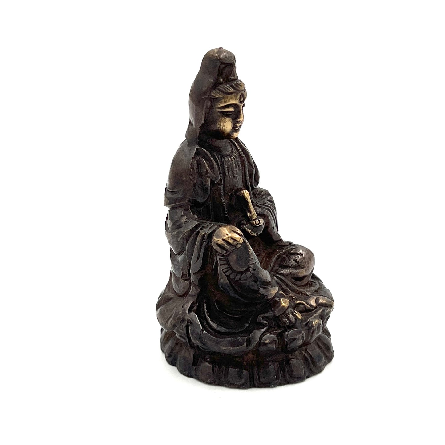 Hand Finished Brass Quan Yin Statue