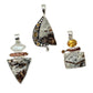 Silver Astrophyllite & Gemstone Pendants