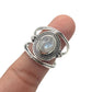 Sterling Silver Labradorite & Moonstone Shield Rings