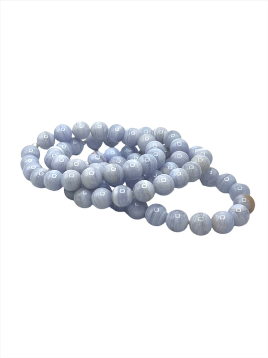 Blue Lace Agate Beaded Bracelets