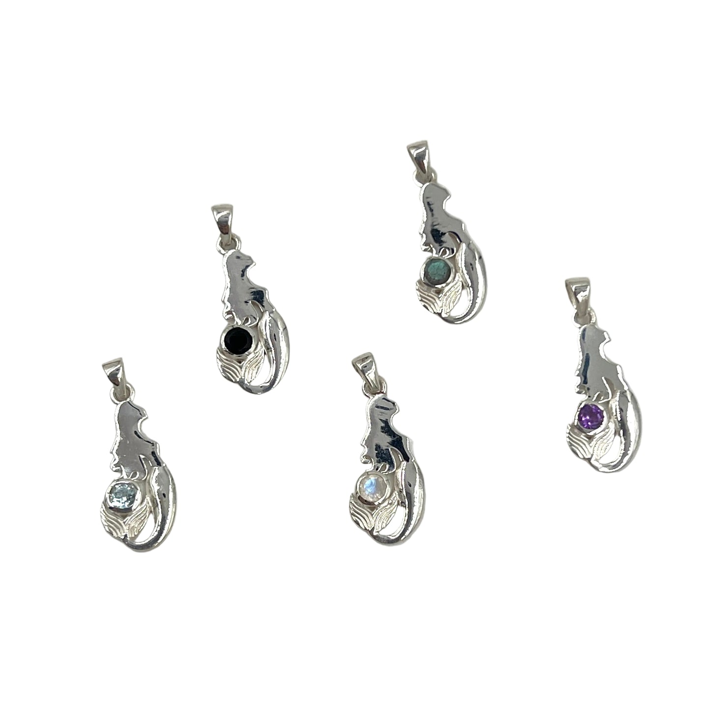 Gemstone Mermaid Pendants