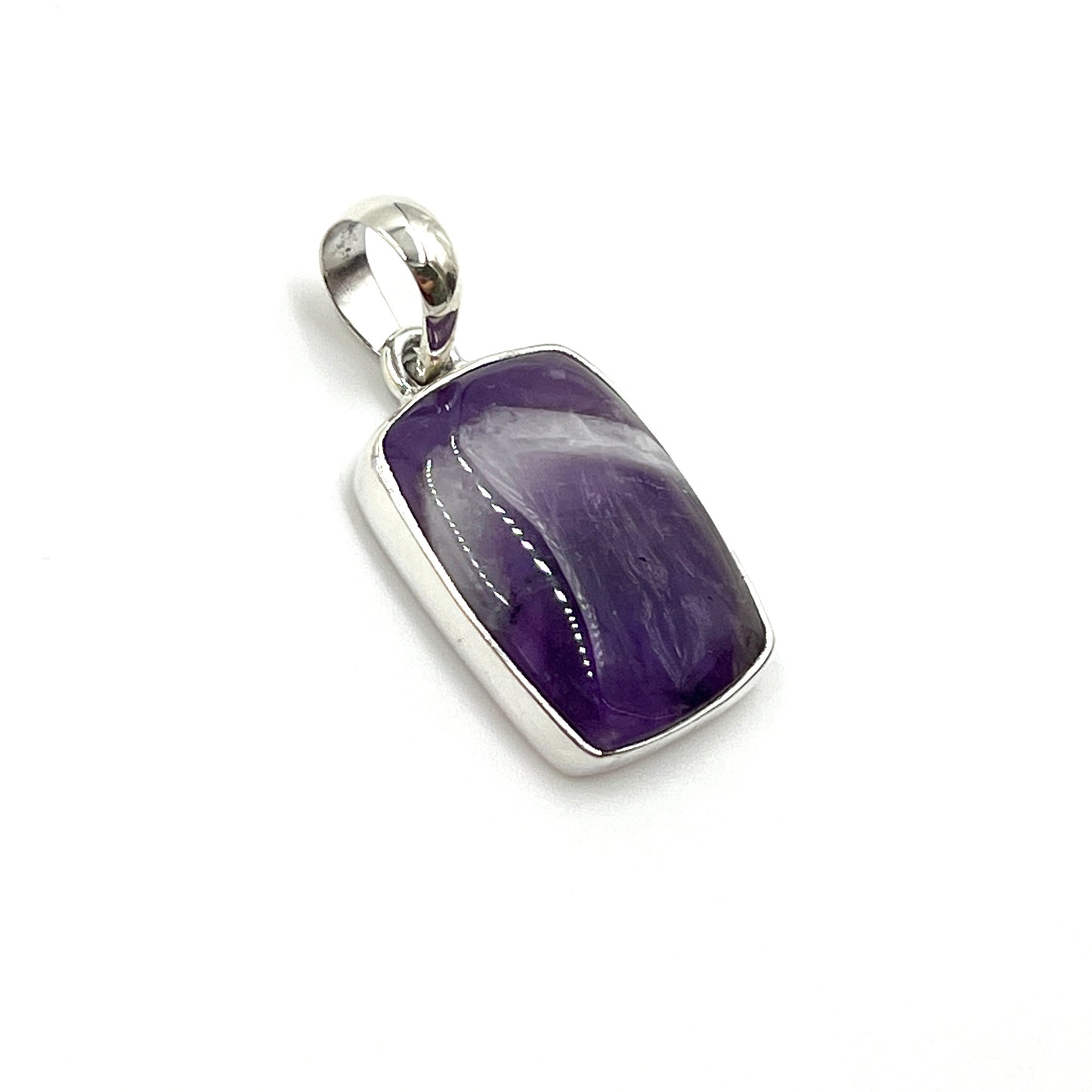 Chevron Amethyst Freeform Pendants