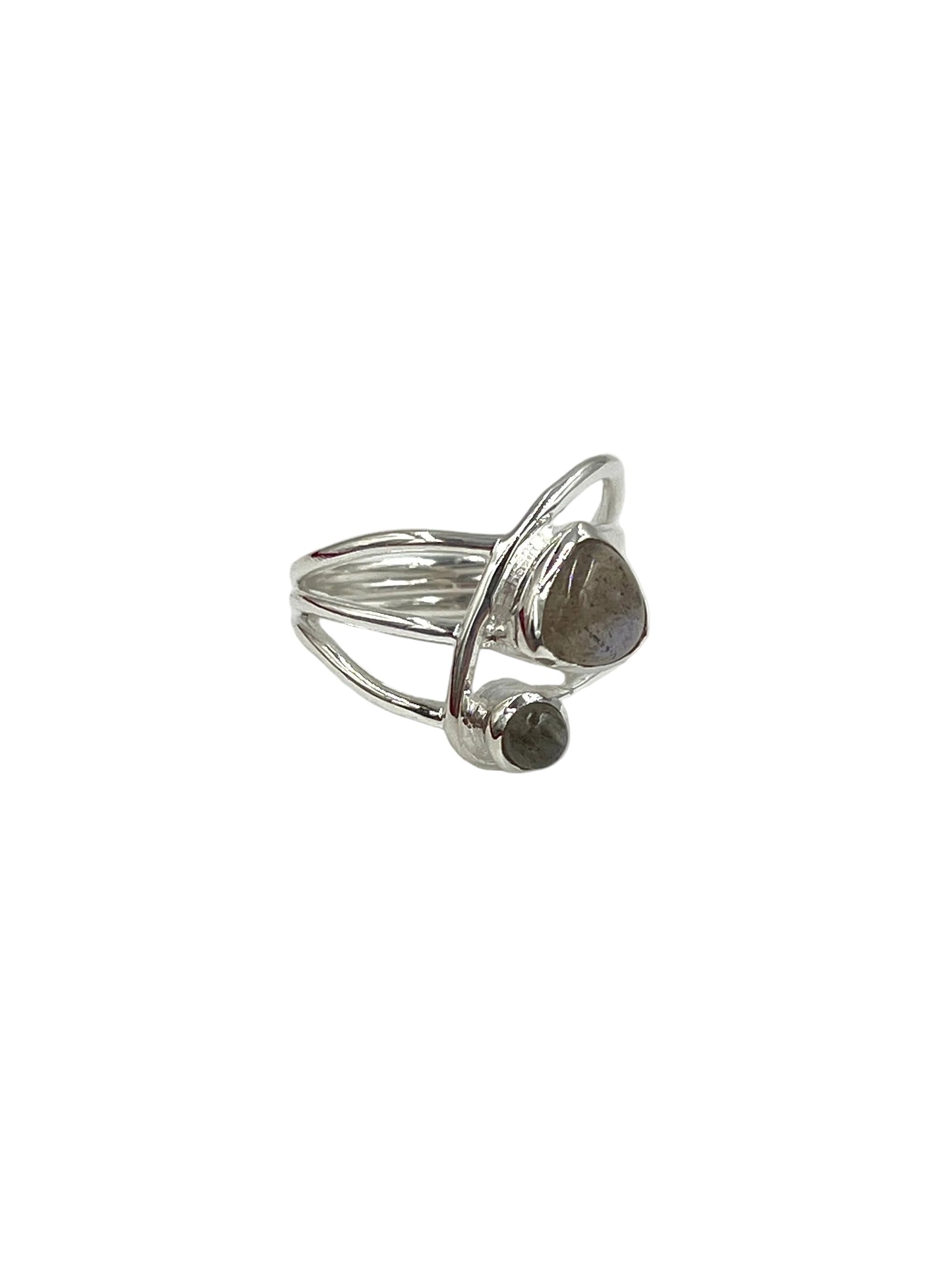 Trillion Labradorite Ring