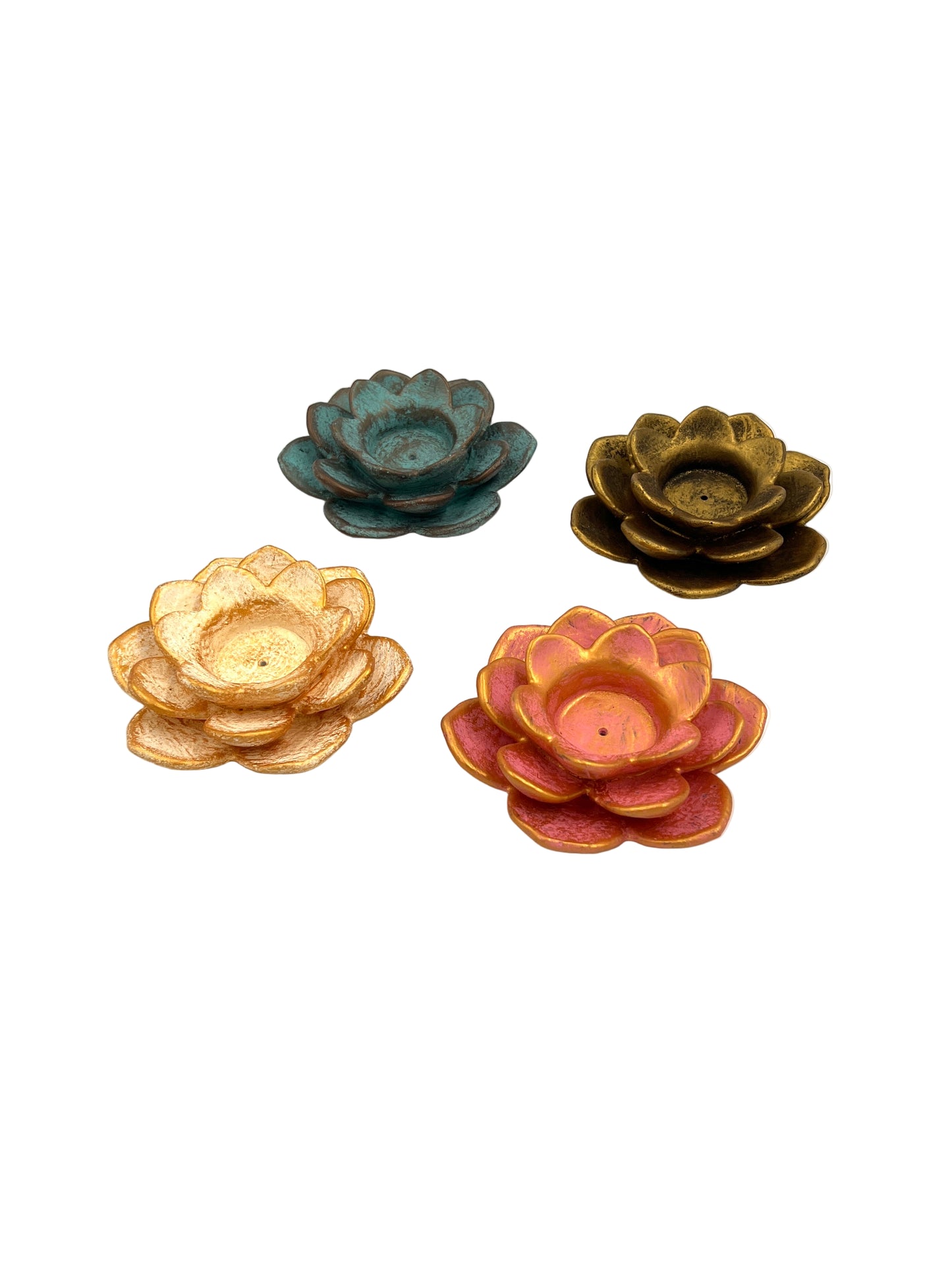 Resin Lotus Tea Candle Holder