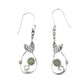 Sterling Silver Ethiopian Opal Leaf Earrings