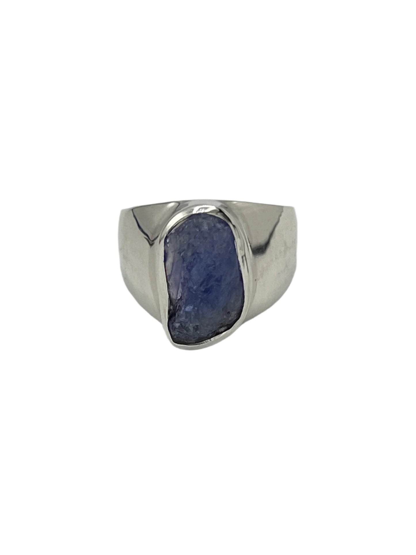 Sterling Silver Raw Tanzanite Rings
