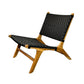 Black Rattan Teakwood Chair