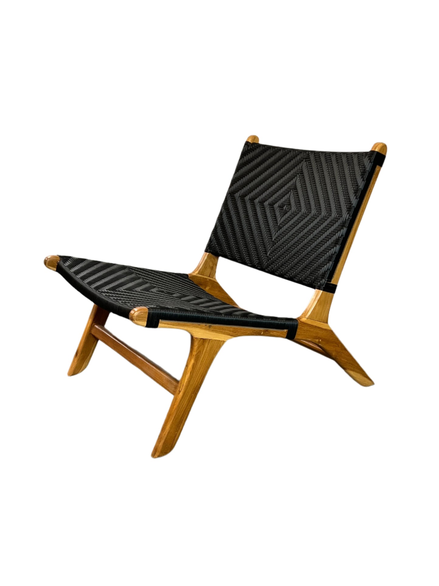 Black Rattan Teakwood Chair