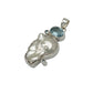 Silver Pearl & Blue Topaz Pendants