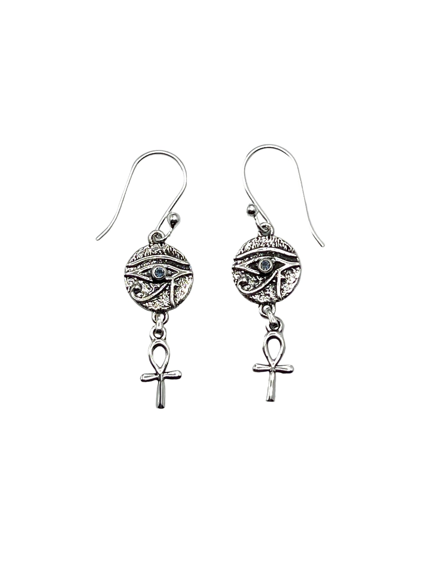 Eye of Horus & Ankh Earrings