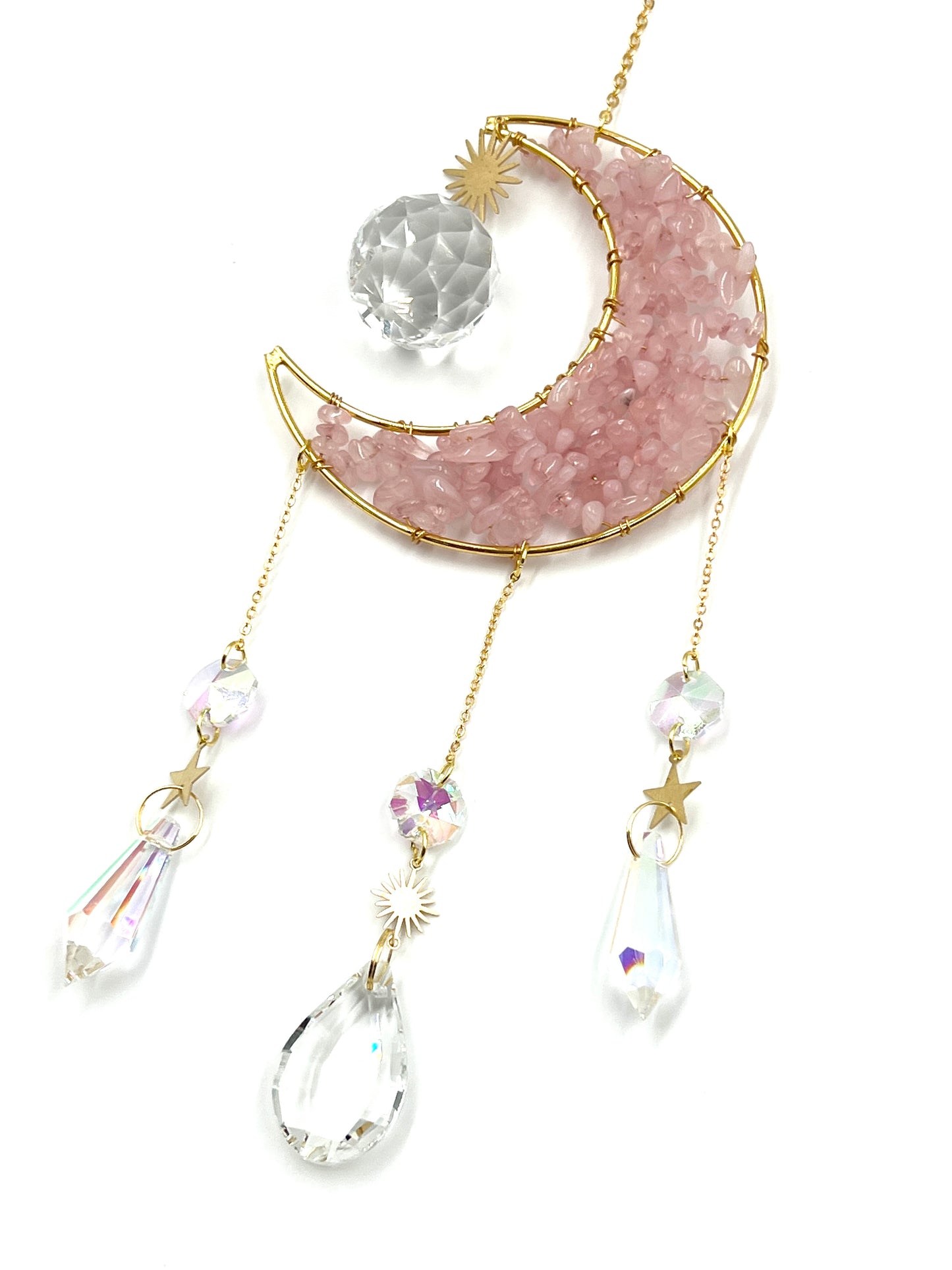 Crystal Crescent Moon Sun Catcher