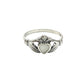 Sterling Silver Shell Claddagh Heart Rings