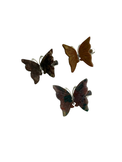 Crystal Butterfly Hair Clips