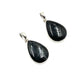 Psilomelane Teardrop Pendants