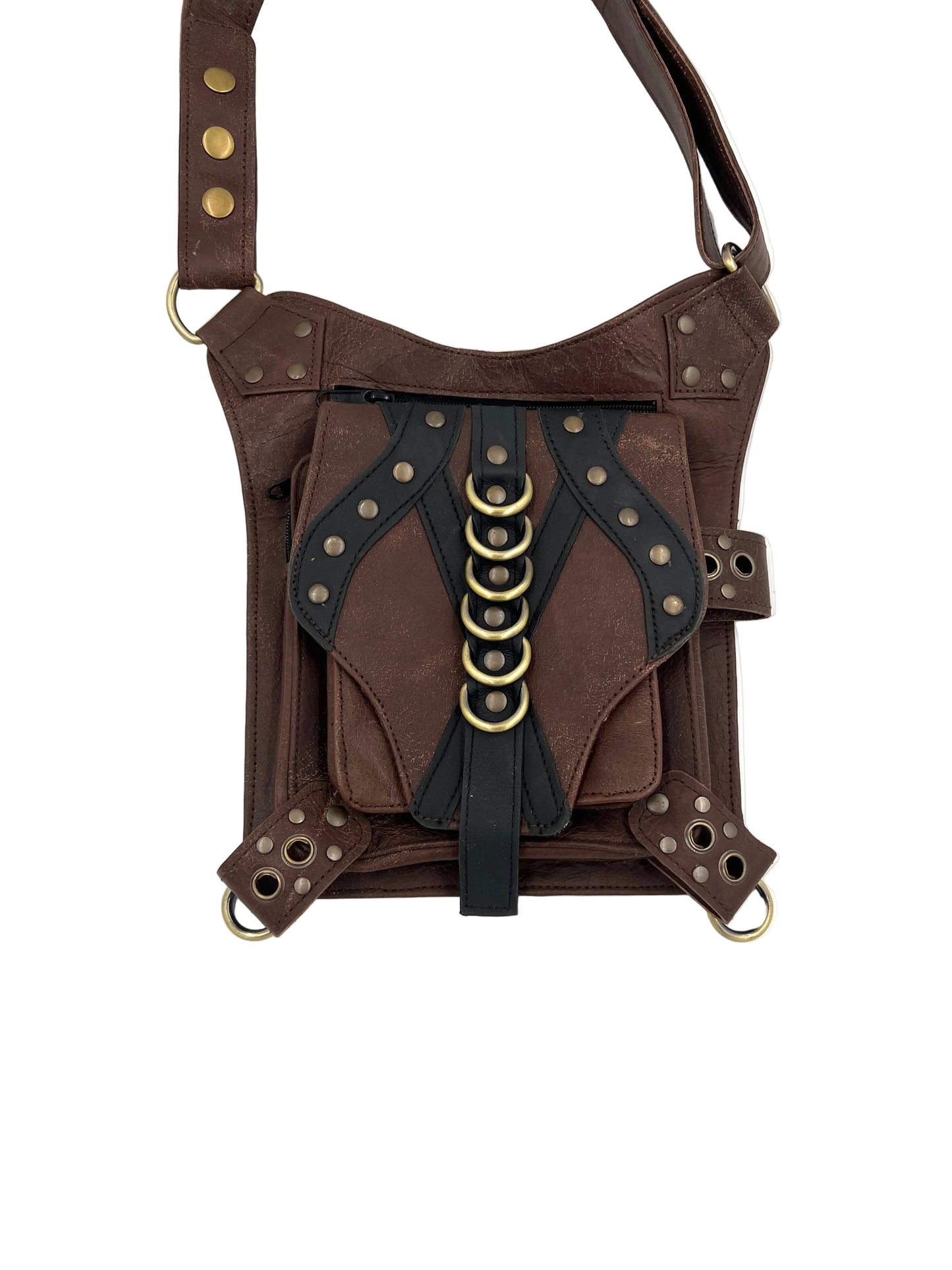 Festival Leather & Metal Waist/Thigh Holster Bag