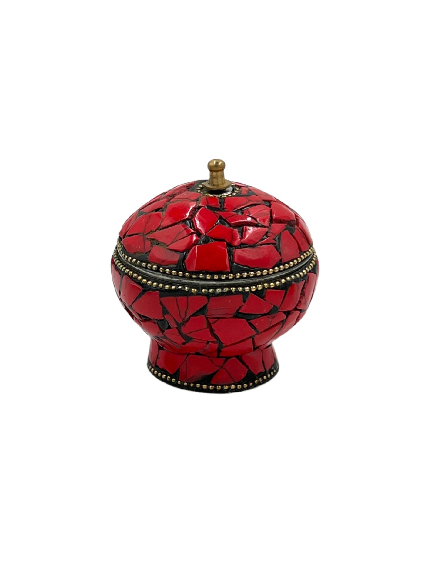 Mini Mosaic Indian Metal Jar