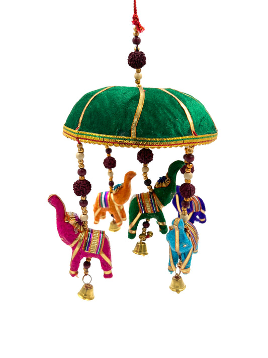Rajastani Hanging Mobiles with strings of Elephants
