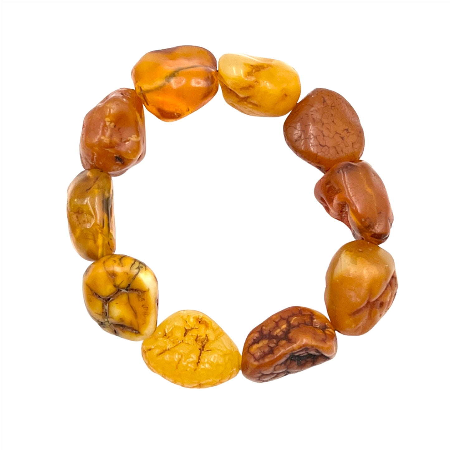 Large Unpolished Multi Amber Bracelets