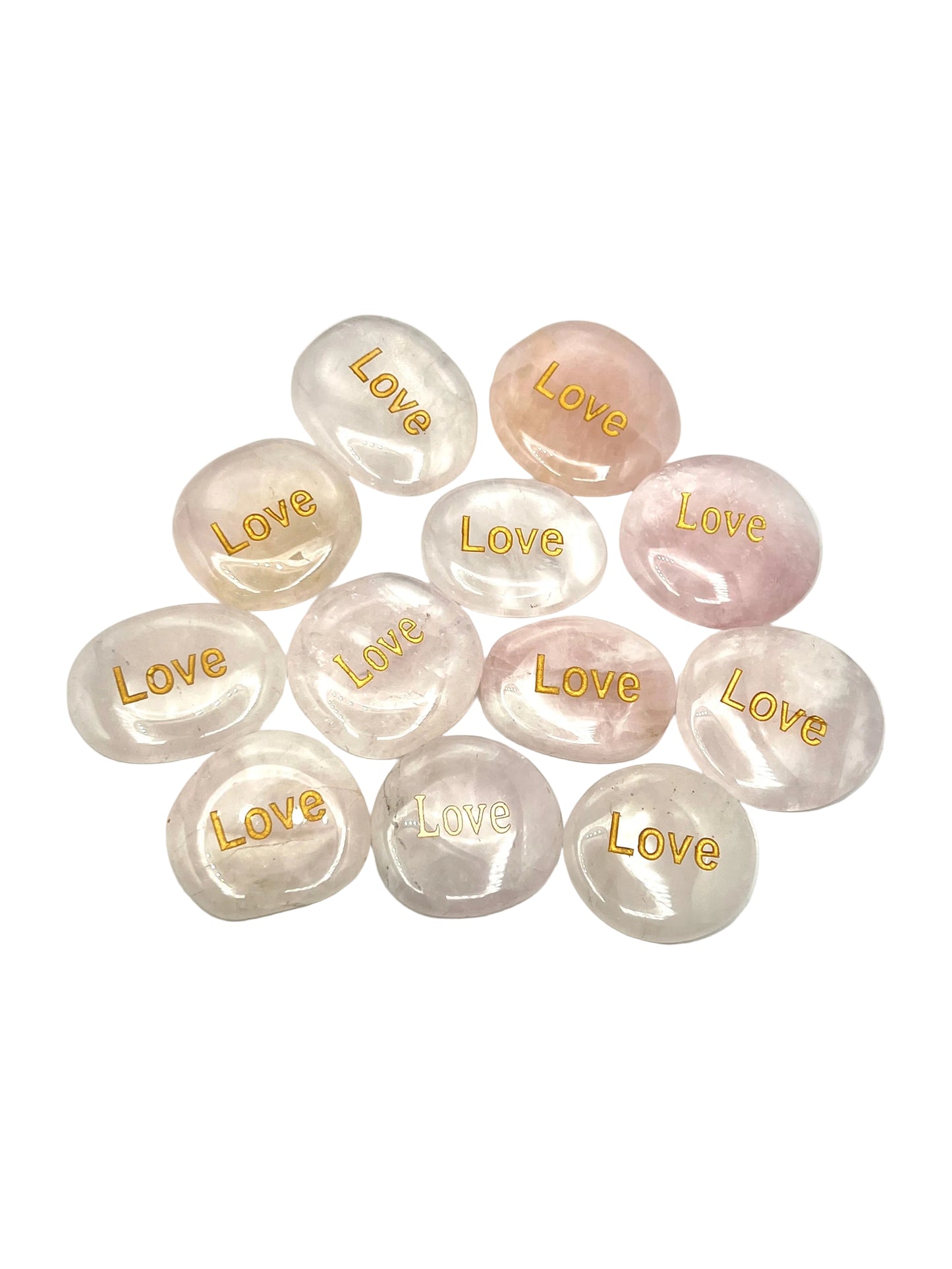 Love Rose Quartz Palm Stone
