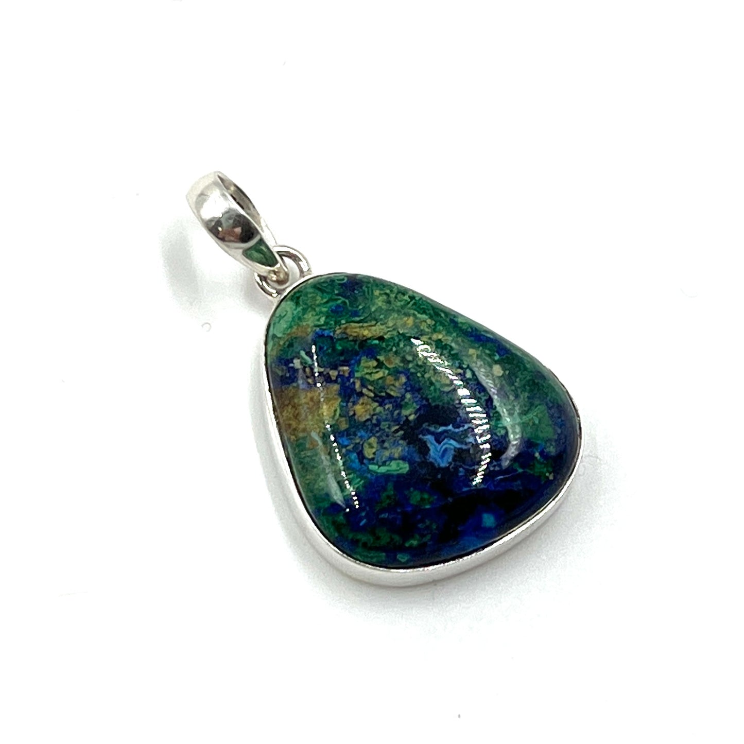 Sterling Silver Azurite Malachite Pendants