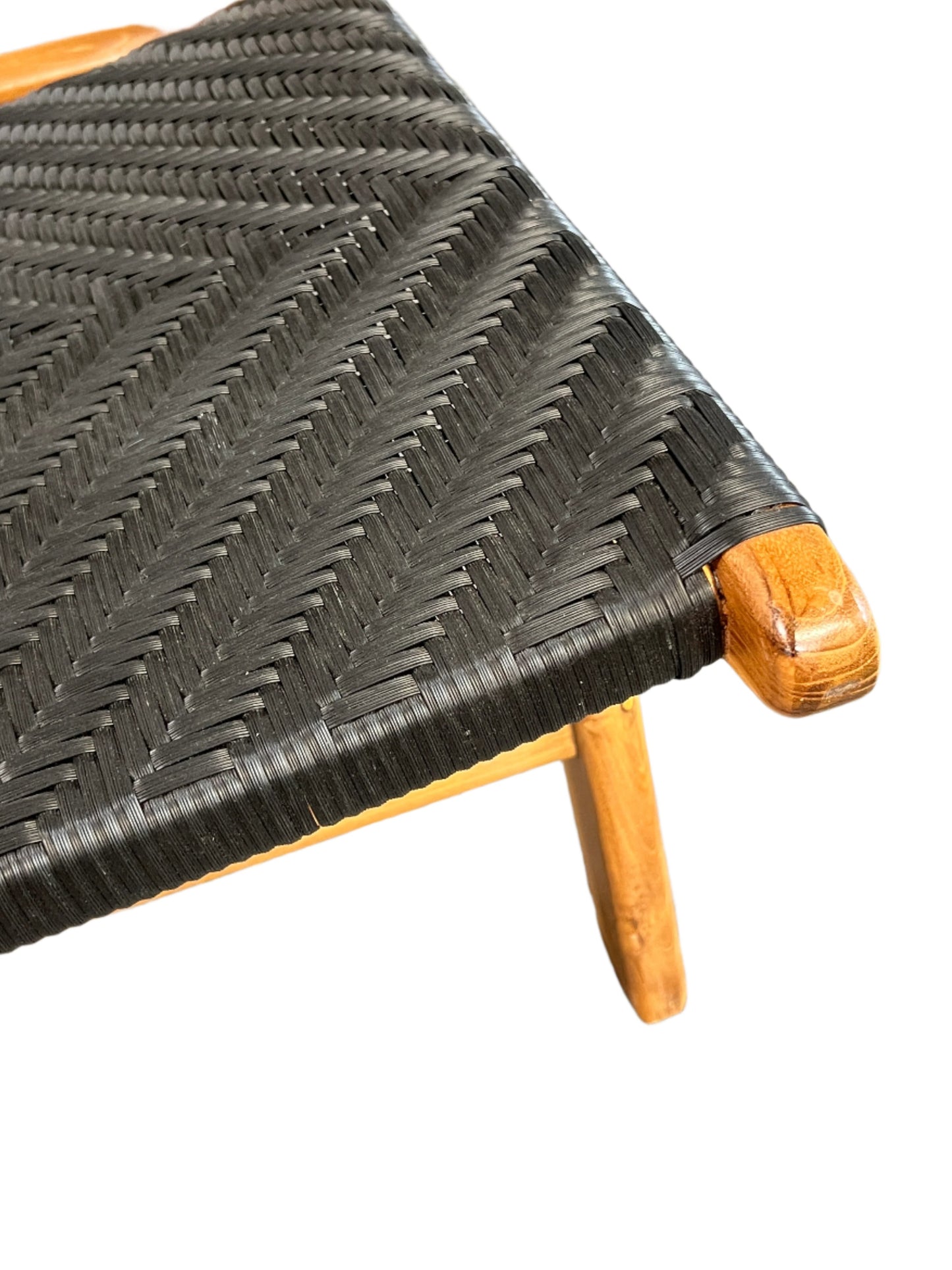 Black Rattan Teakwood Chair