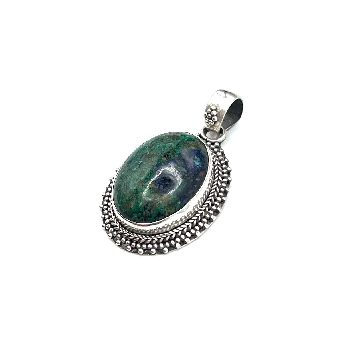 Sterling Silver Azurite & Malachite Pendants