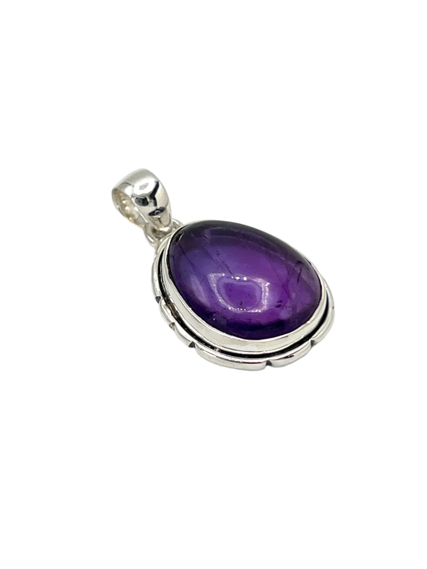 Sterling Silver Teardrop Amethyst Pendants