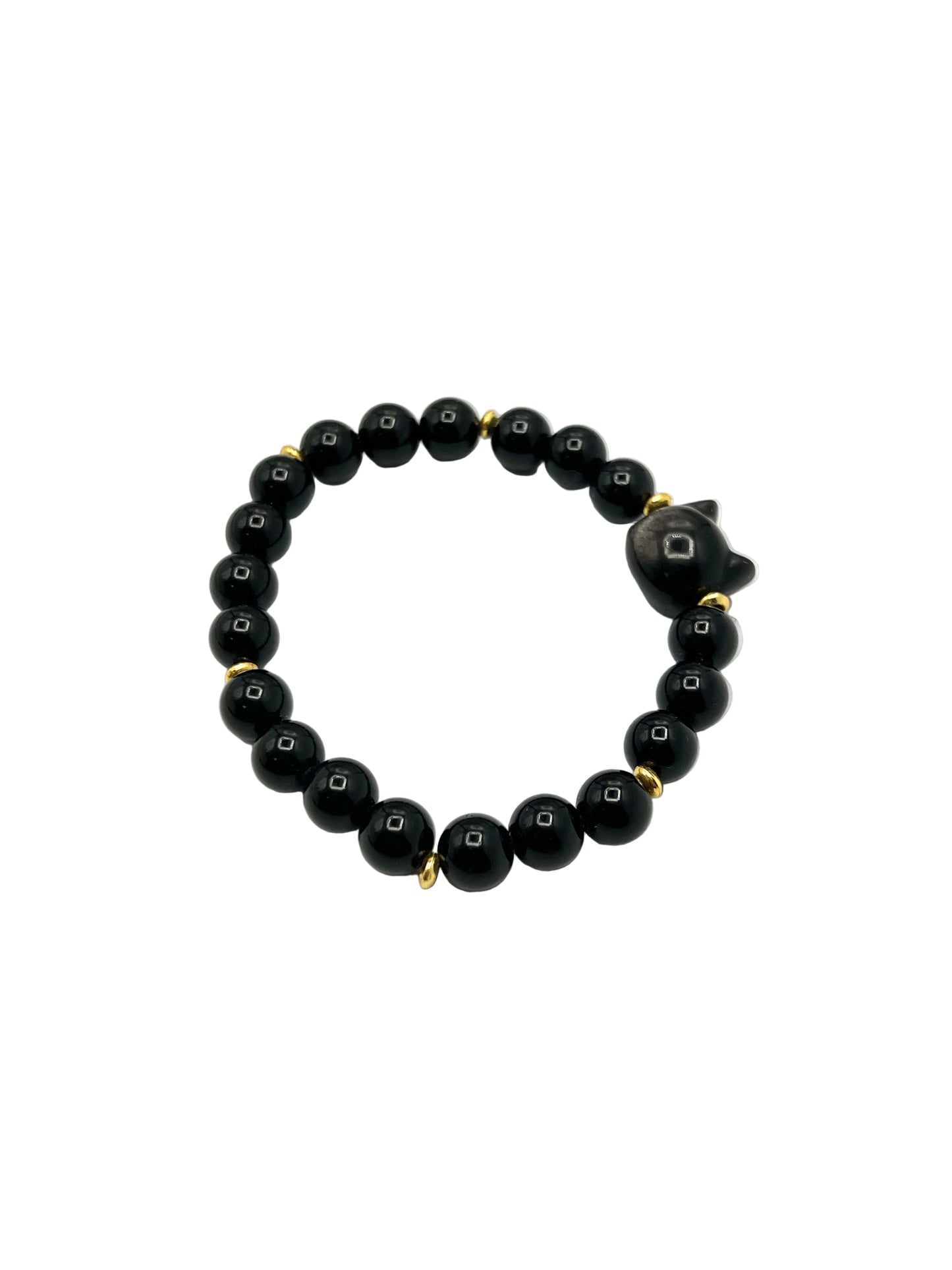 Gemstone Cat Stretchy Bracelets