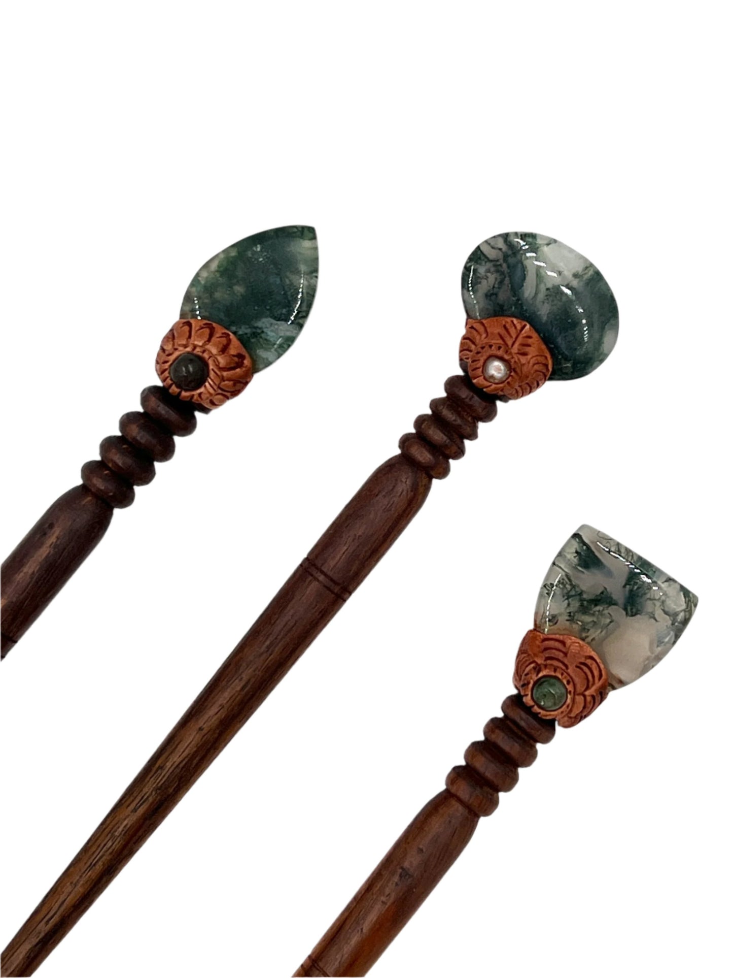 Handmade Gemstone Hair Sticks