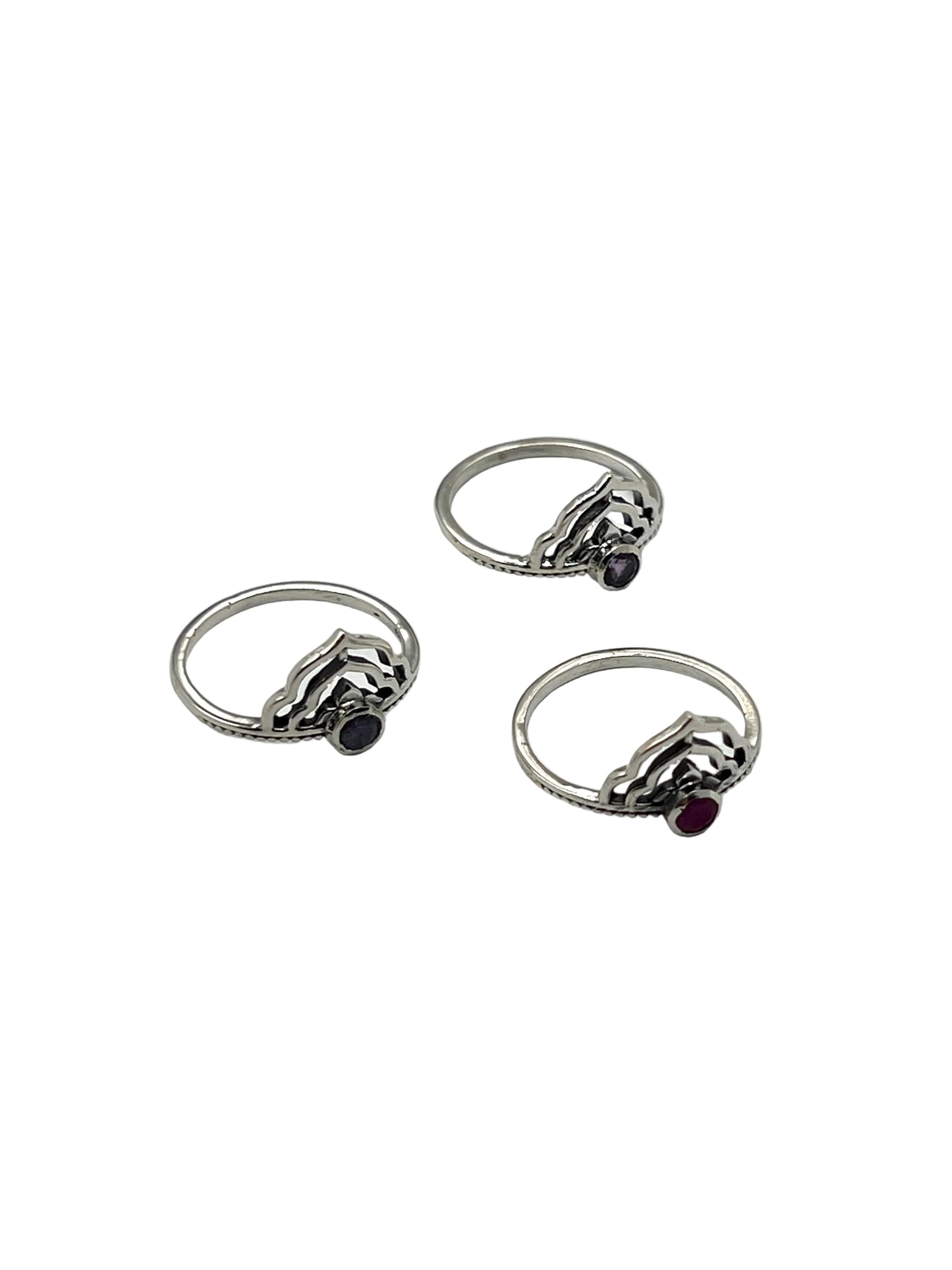 Lotus Crown Gemstone Rings