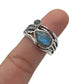 Sterling Silver Teardrop Labradorite Ring