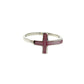 Sterling Silver Shell Cross Ring