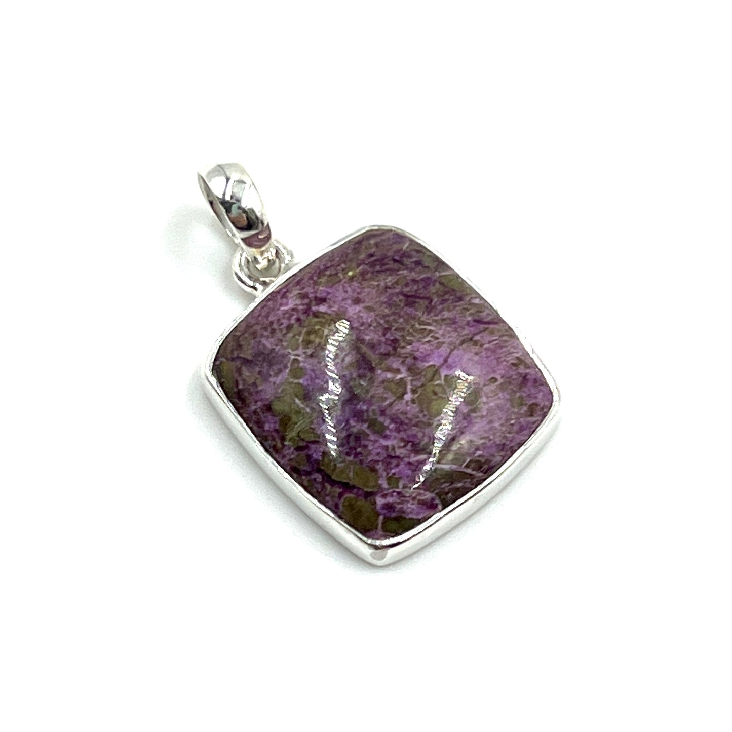 Sterling Silver Purpurite Freeform Pendants