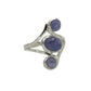 Sterling Silver Triple Tanzanite Ring