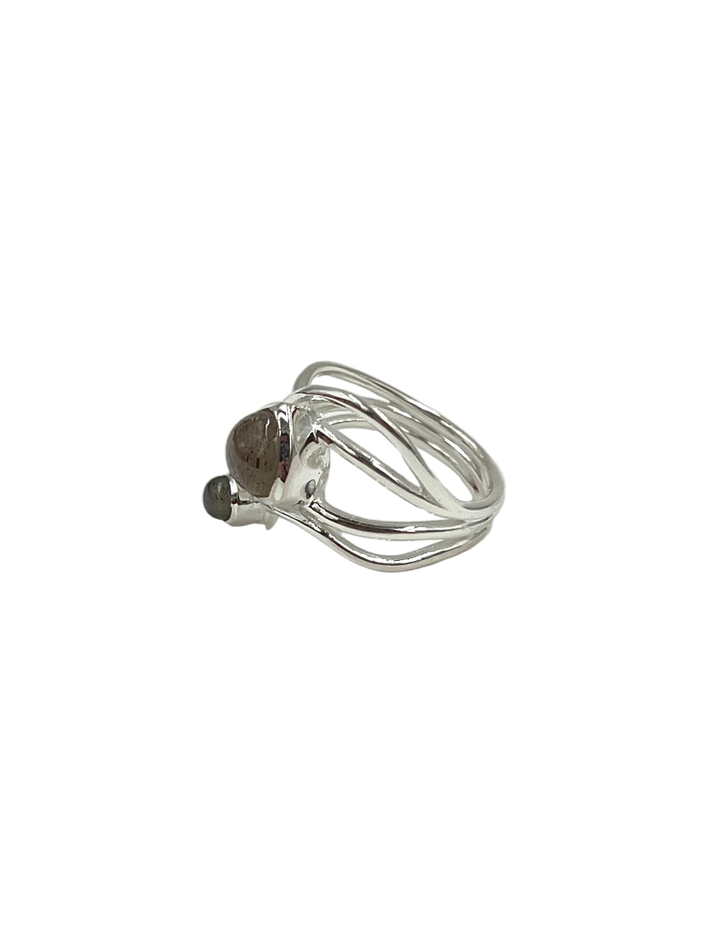 Trillion Labradorite Ring