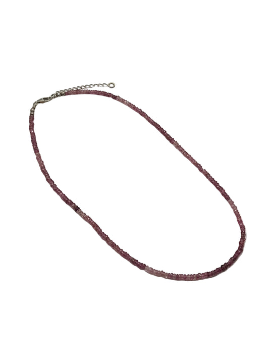 Silver Pink Tourmaline Necklace