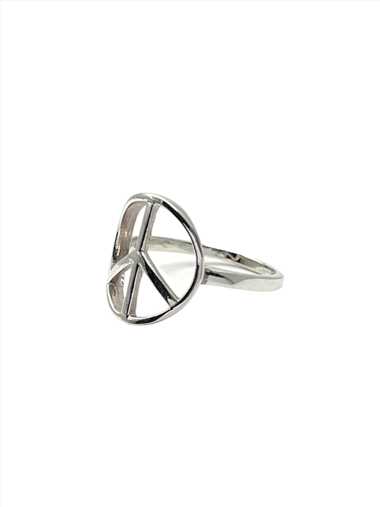 Sterling Silver Peace Sign Ring