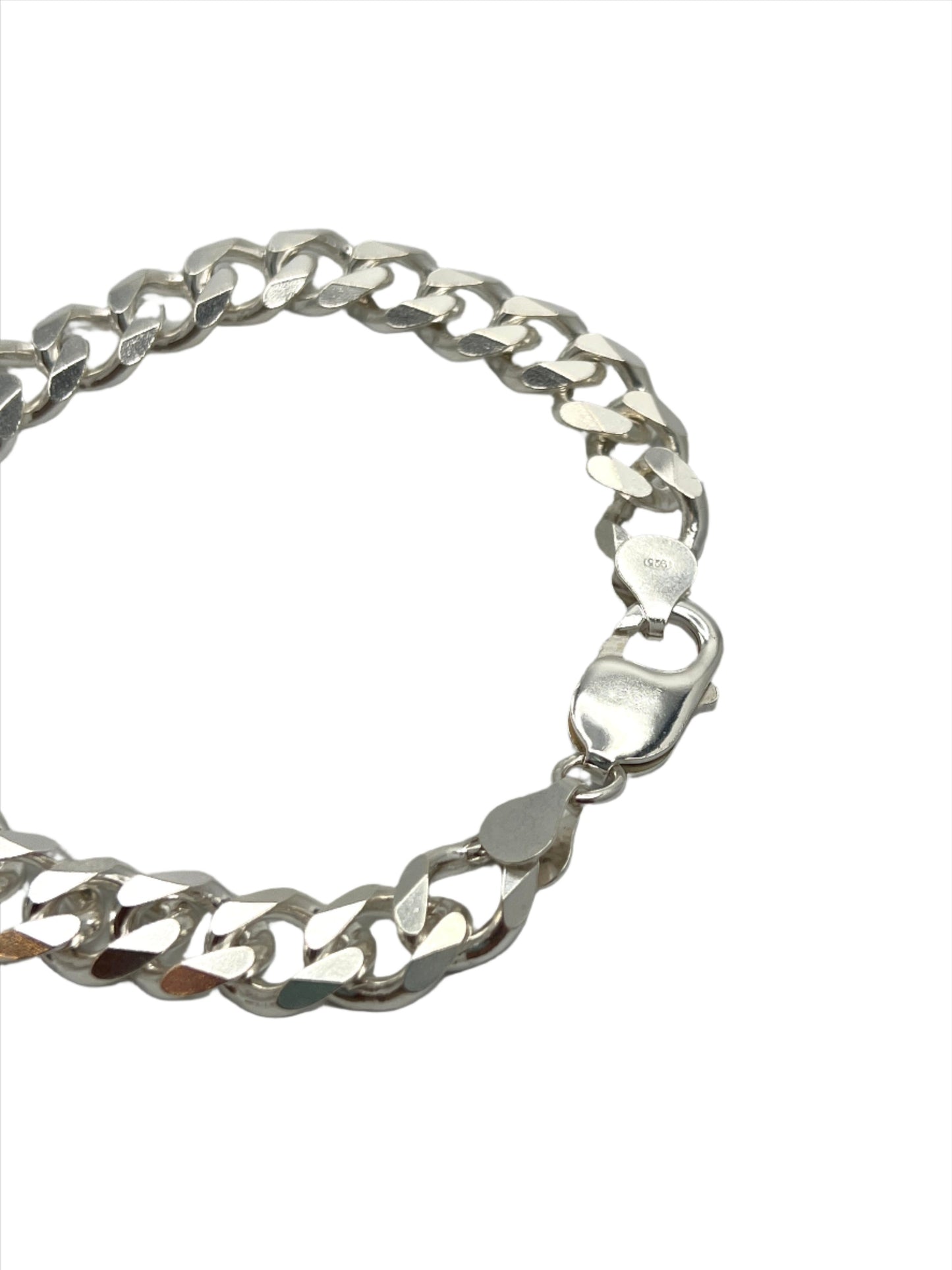 Sterling Silver Large Curb Chain Bracelet