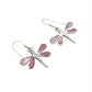 Sterling Silver Shell Dragonfly Earrings