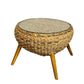 Seagrass & Banana Leaf Weaved Glass Table