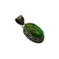 Sterling Silver Filigree Green Turquoise Pendants