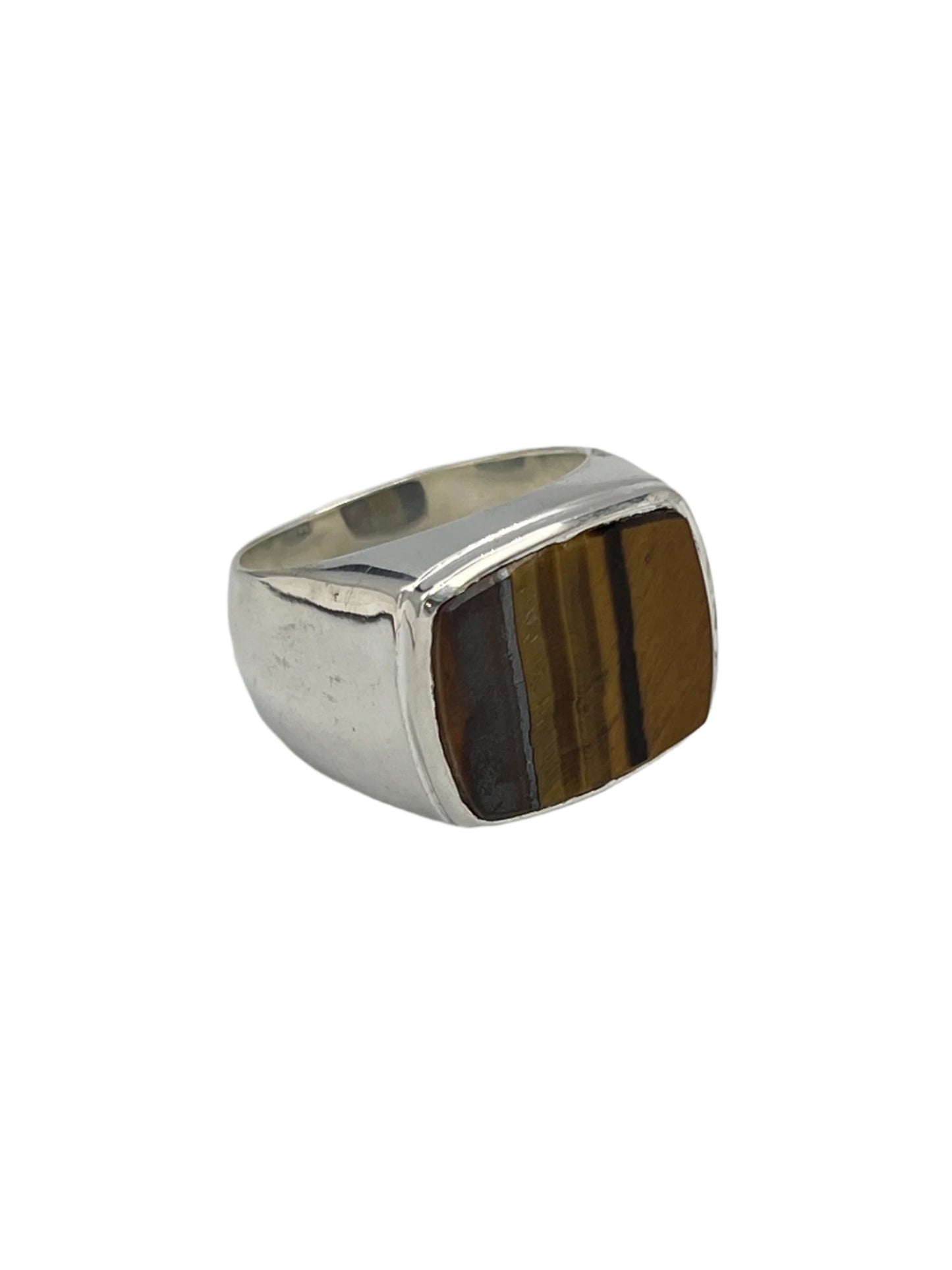 Sterling Silver Rectangle Gemstone Rings