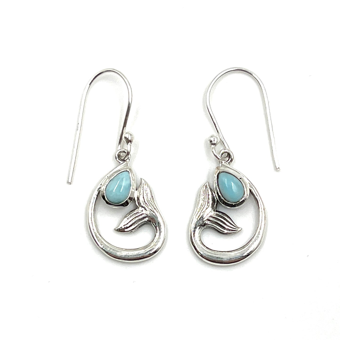 Sterling Silver Larimar Earrings