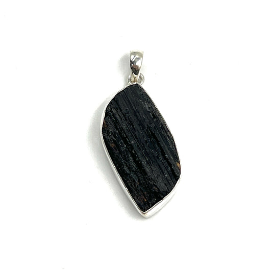 Black Tourmaline Freeform Pendants