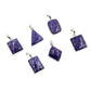 Sterling Silver Charoite Freeform Pendants