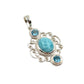 Sterling Silver Larimar & Blue Topaz Pendants