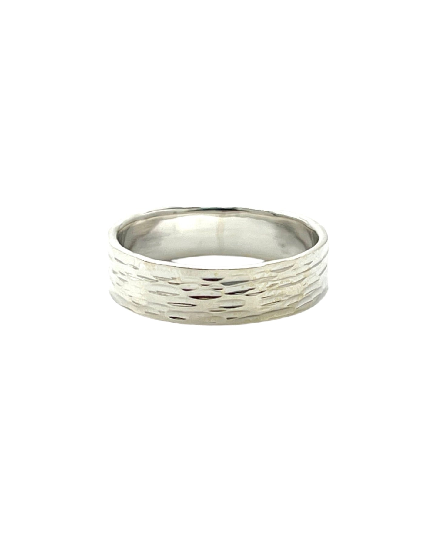 Sterling Silver Etched Band Ring